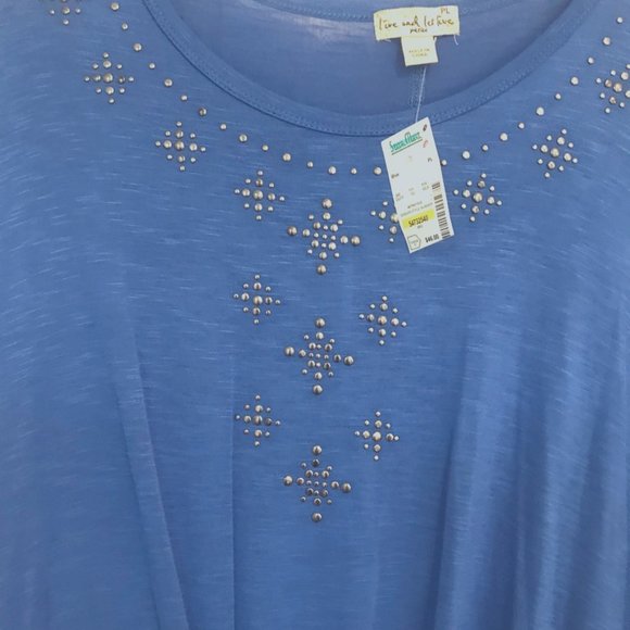 Pullover Studded Blouse Size PL - Picture 7 of 9